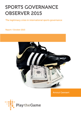 Sports Governance Observer 2015