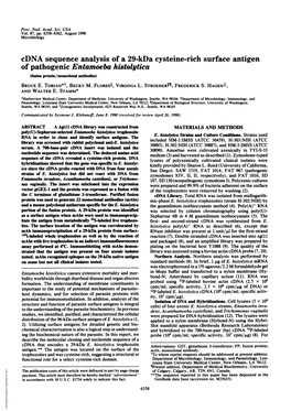 Of Pathogenic Entamoeba Histolytica (Fusion Protein/Monoclonal Antibodies) BRUCE E
