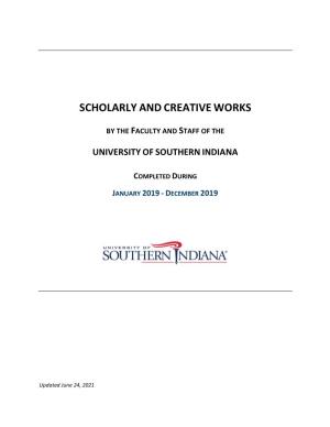 2019 Faculty and Staff Scholarly and Creative Works Report