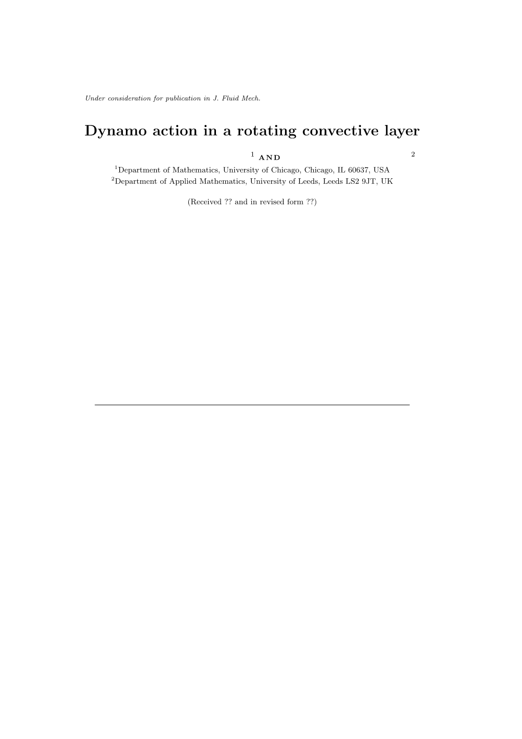 Dynamo Action in a Rotating Convective Layer