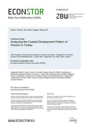 Analyzing the Coastal Development Pattern of Tourism in Turkey
