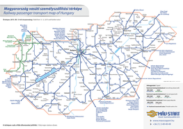 Railway Passenger Transport Map of Hungary Magyarország