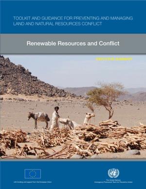 Renewable Resources and Conflict