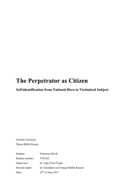 The Perpetrator As Citizen