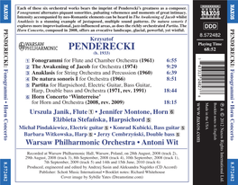 Penderecki’S Greatness As a Composer