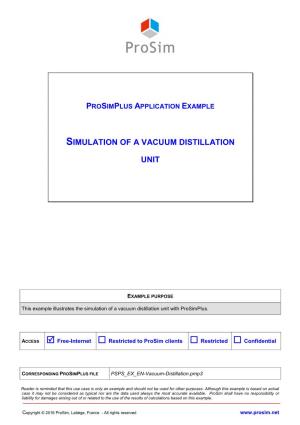 Vaccum Distillation