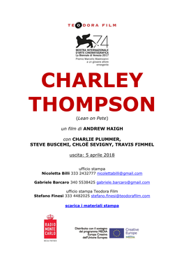 CHARLEY THOMPSON (Lean on Pete)