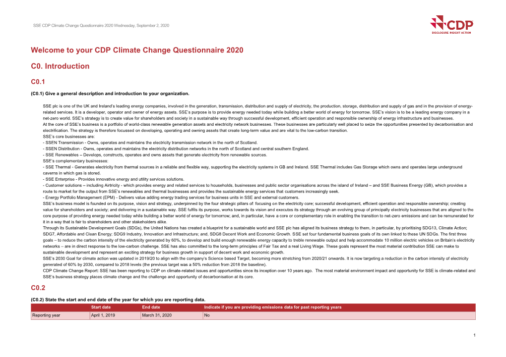 Your CDP Climate Change Questionnaire 2020 C0 DocsLib