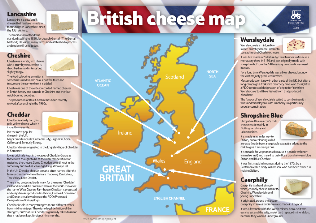 British Cheese Map the 13Th Century