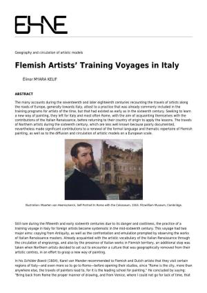 Flemish Artists' Training Voyages in Italy
