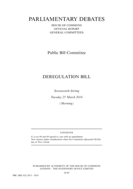 Parliamentary Debates House of Commons Official Report General Committees