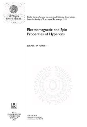 Electromagnetic and Spin Properties of Hyperons