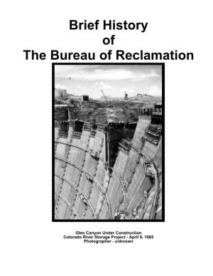 Brief History of the Bureau of Reclamation