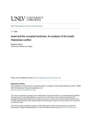 Israel and the Occupied Territories: an Analysis of the Israeli- Palestinian Conflict