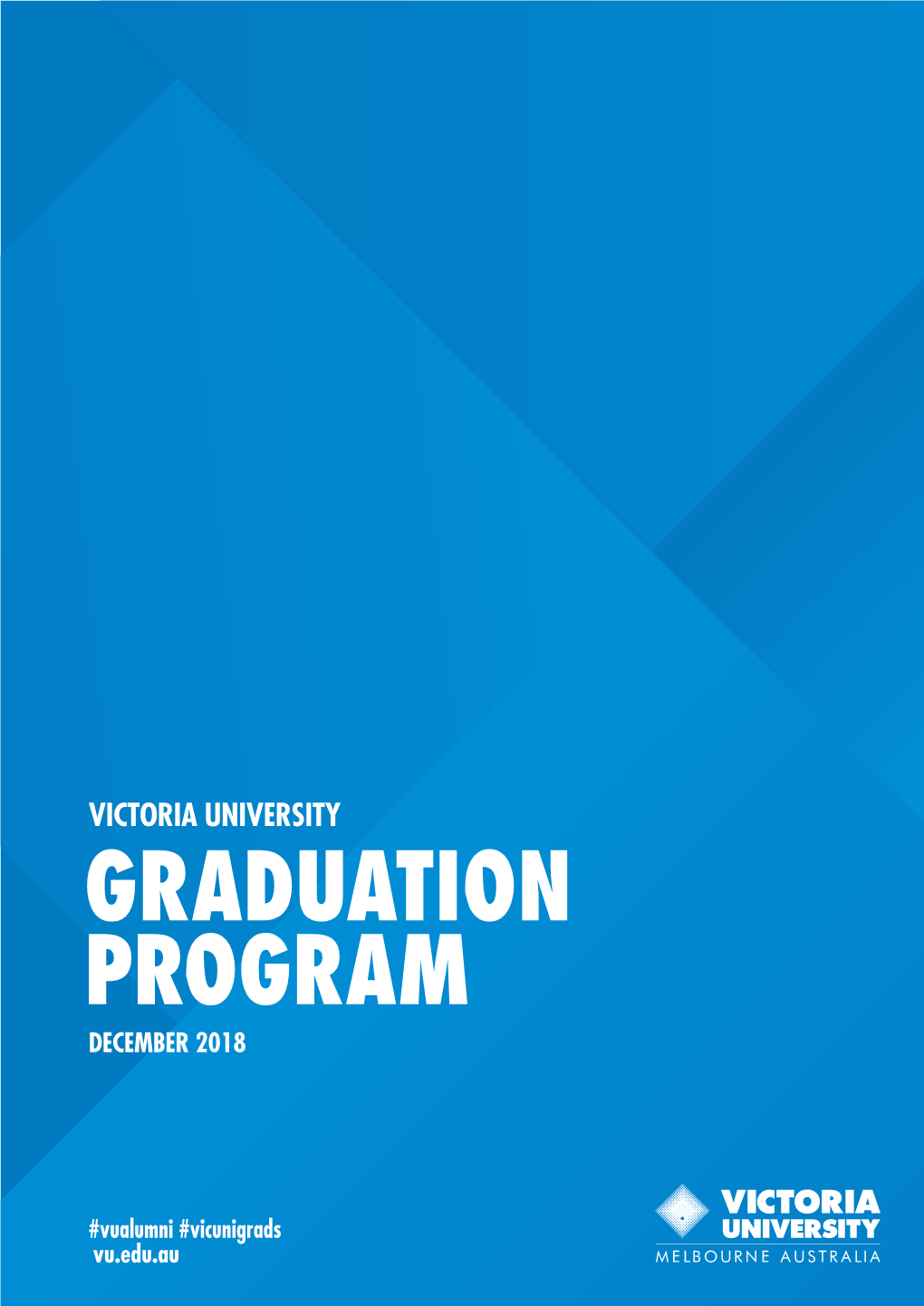 Victoria University Graduation Program December 2018