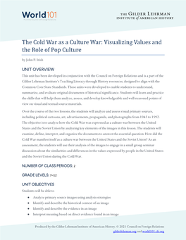 The Cold War As a Culture War: Visualizing Values and the Role of Pop Culture