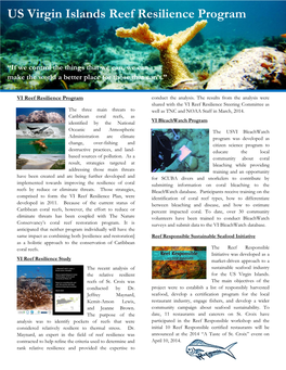 US Virgin Islands Reef Resilience Program