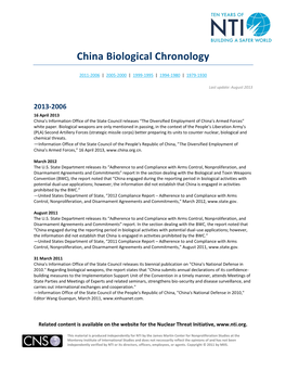 China Biological Chronology