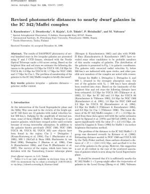 Revised Photometric Distances to Nearby Dwarf Galaxies in the IC 342/Maﬀei Complex