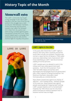 Stonewall LGBT Worksheet