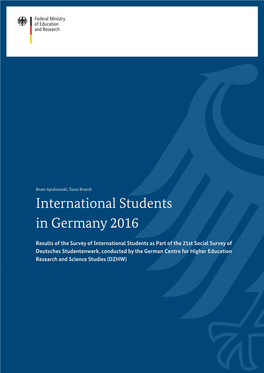 International Students in Germany 2016
