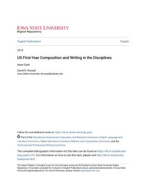 US First-Year Composition and Writing in the Disciplines