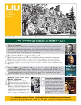 Five Powerhouse Lectures at Hutton House