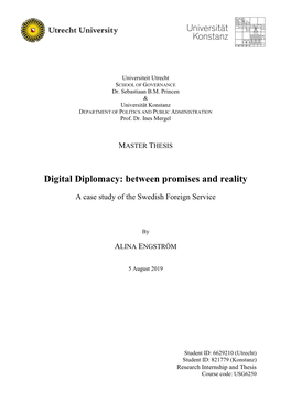 Digital Diplomacy: Between Promises and Reality