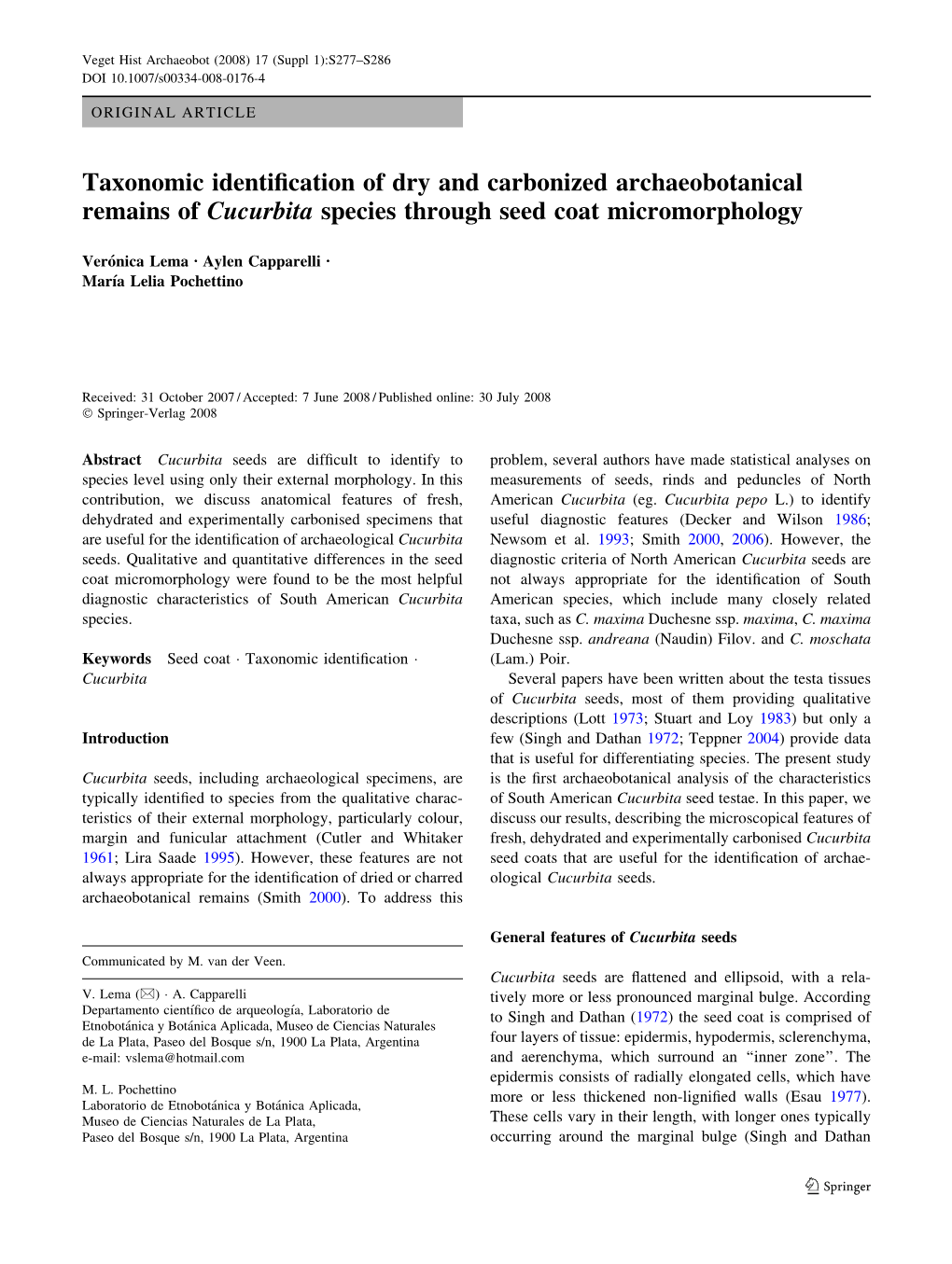 Taxonomic Identification of Dry and Carbonized Archaeobotanical