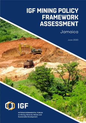 IGF Mining Policy Framework Assessment: Jamaica