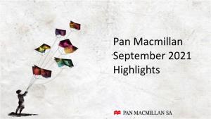 Pan Macmillan September 2021 Highlights