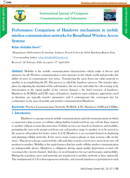 Performance Comparison of Handover Mechanisms in Mobile