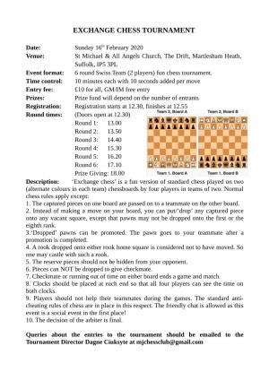 Exchange Chess Tournament