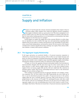Supply and Inflation