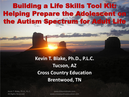 Autism Building a Life Skills Toolkit