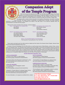 Companion Adept of the Temple Program