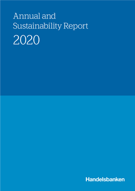 Annual and Sustainability Report 2020 This Is Handelsbanken