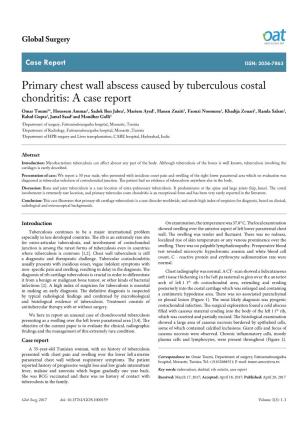 Primary Chest Wall Abscess Caused by Tuberculous Costal Chondritis