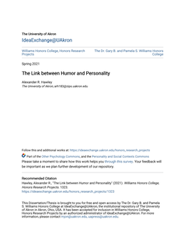 The Link Between Humor and Personality