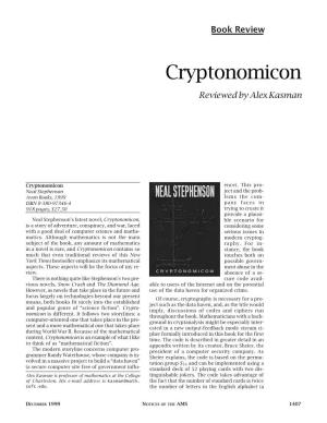 Cryptonomicon Reviewed by Alex Kasman