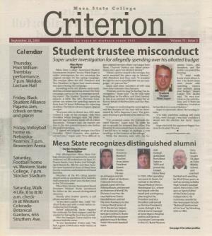 • Student Trustee Misconduct