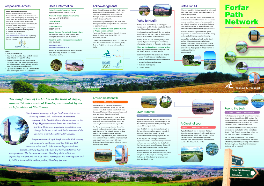 Forfar Path Network Leaflet