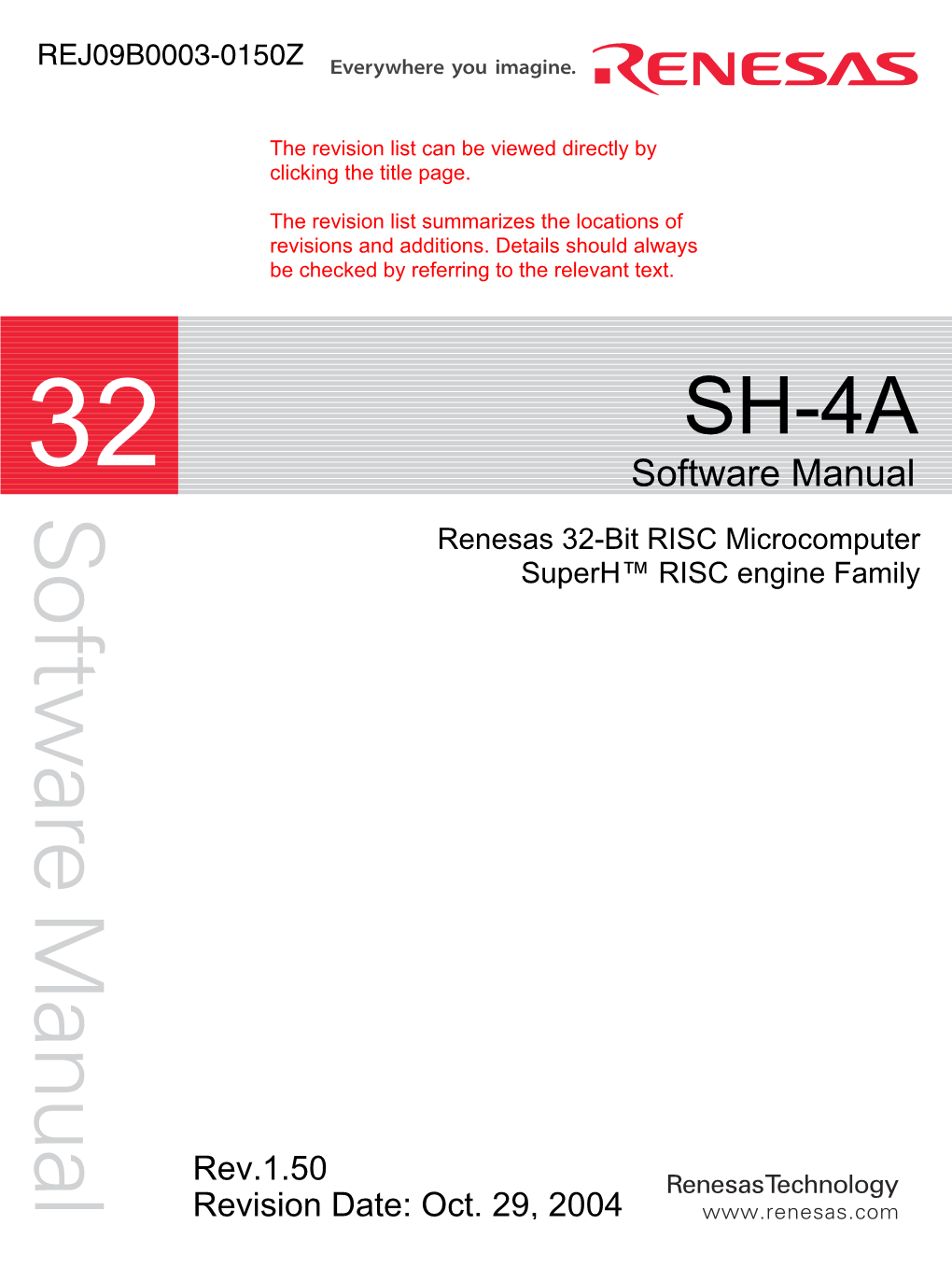 SH-4A Software Manual