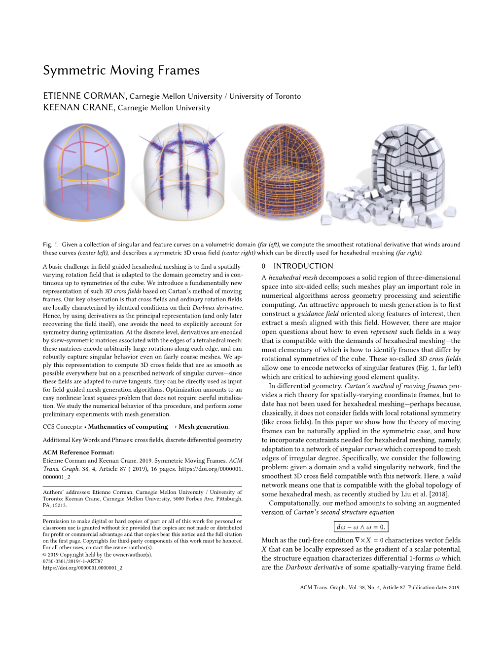 Symmetric Moving Frames