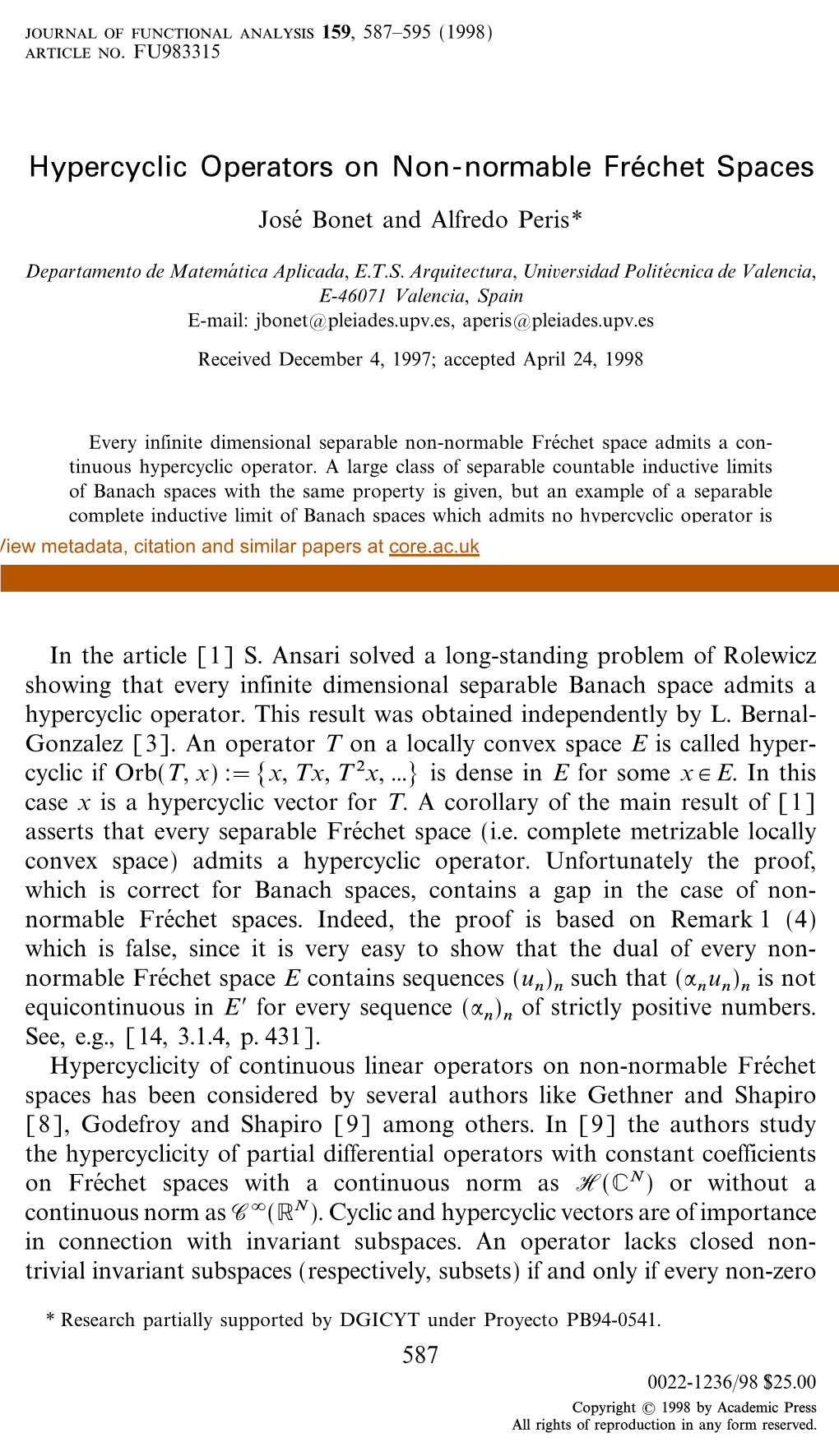 Hypercyclic Operators on Non-Normable Fréchet Spaces