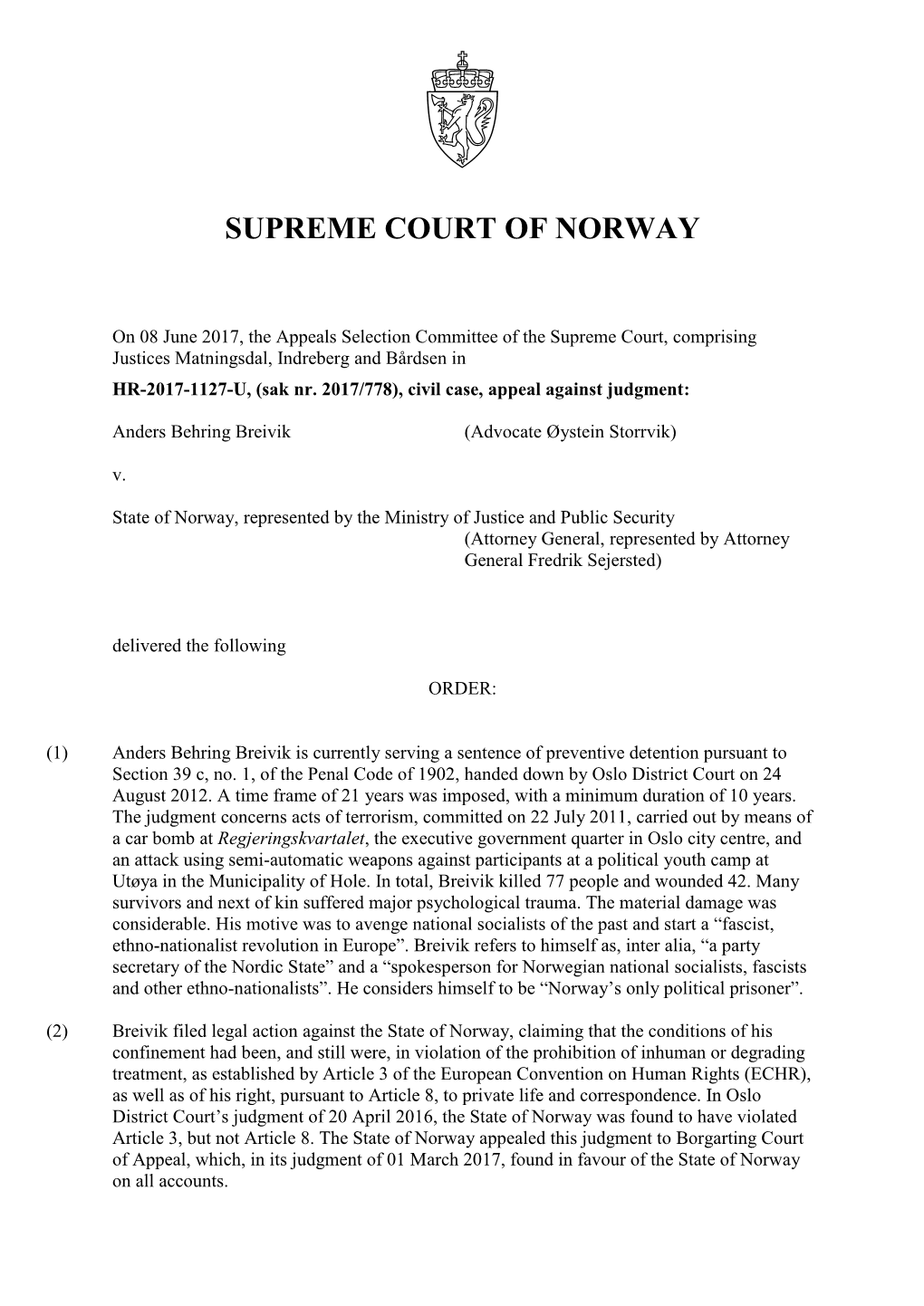 Supreme Court of Norway