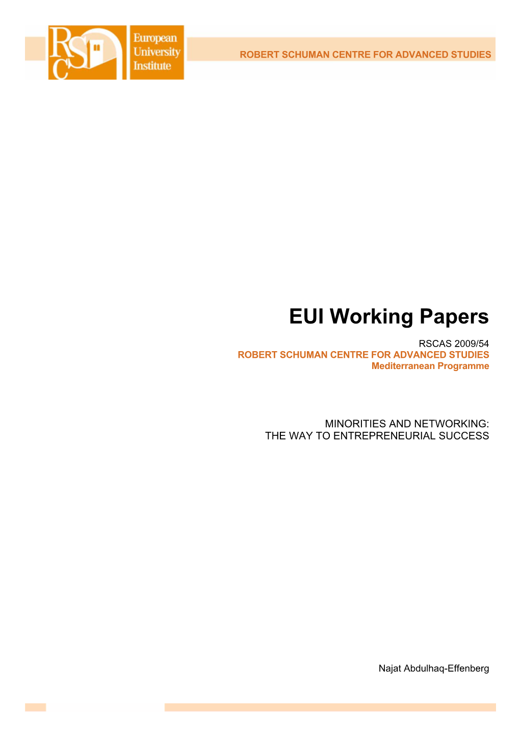 EUI Working Papers