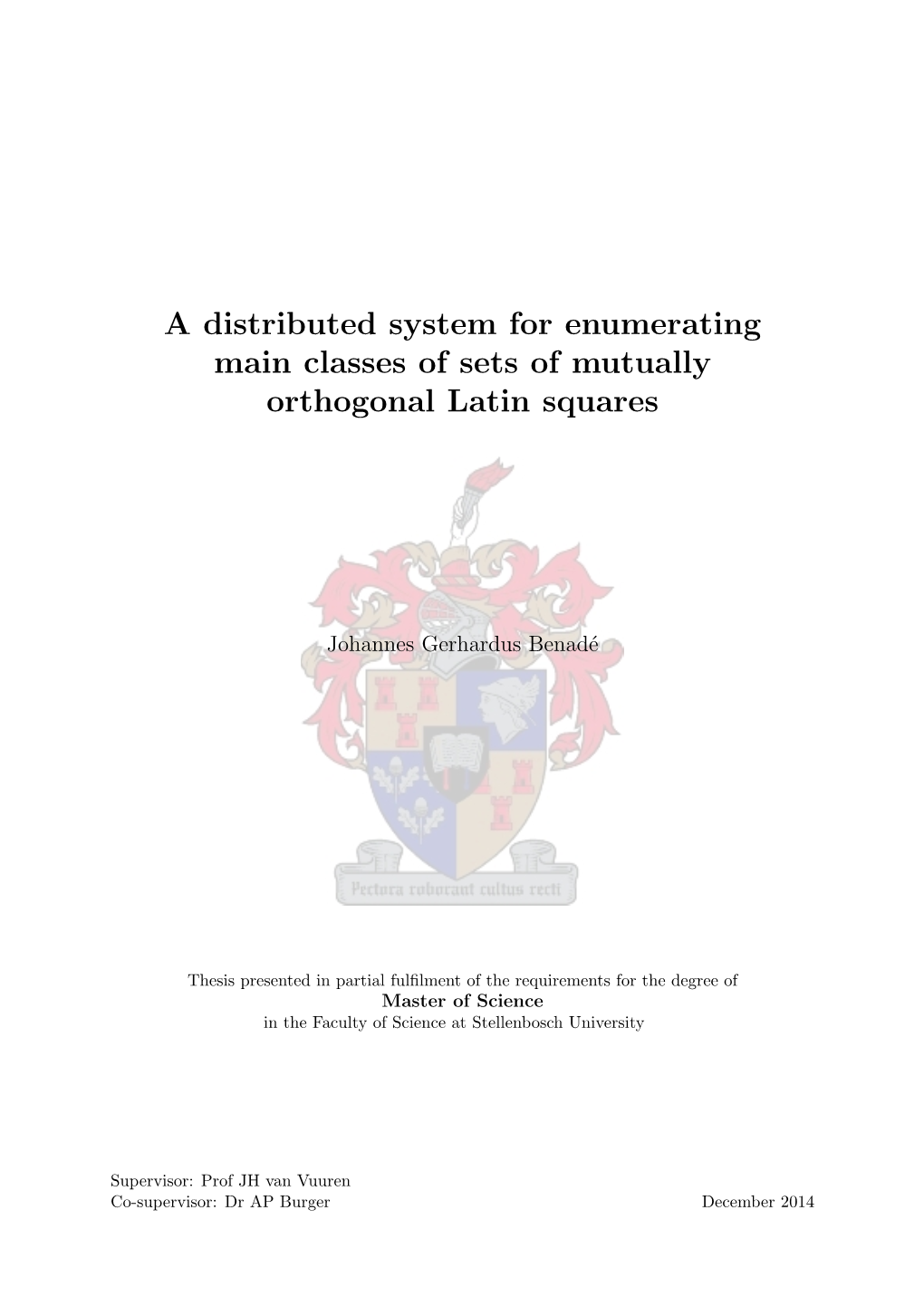 A Distributed System for Enumerating Main Classes of Sets of Mutually Orthogonal Latin Squares
