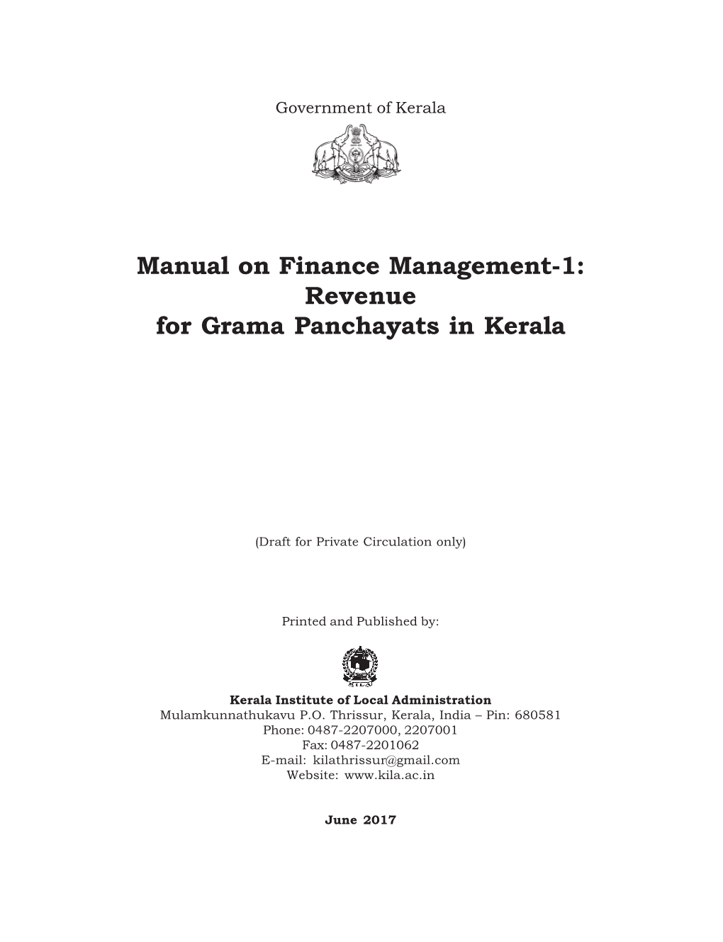 Manual on Finance Management -1