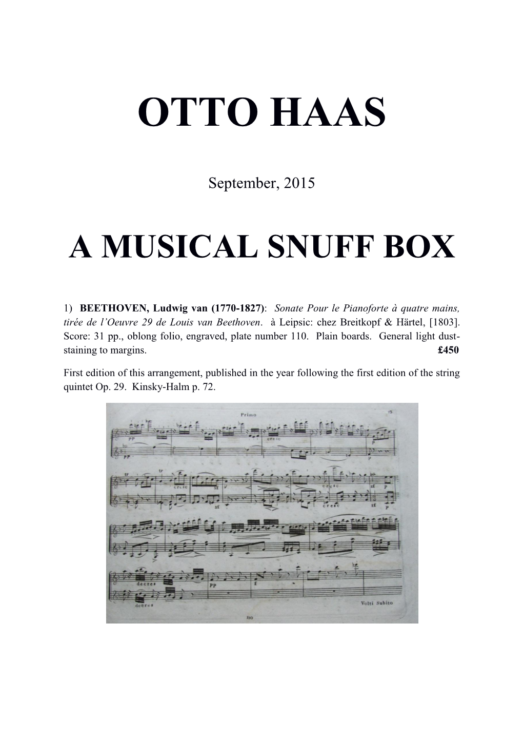 A Musical Snuff Box